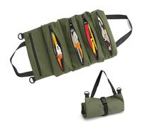 APOMOONS Trousse a Outils avec 5 Poches Zippées,Sacoche Outils Petite,Sac Outil en Toile,Trousse à Outil Polyvalent,Tool Bag,pour Électricien Plombier Artisan