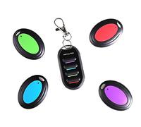 Apore Localisateur d'objets (clés, Portefeuilles...) Porte Clés Siffleur Key Finder Anti-Perte-1 emetteur + 4 récepteurs