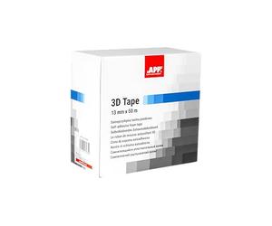APP 3D Tape - Ruban de masquage peinture autocollante | Rouleau mousse protection adhésif | Rapide et efficace | Pour les overtures automobile | 13 mm x 50 m | Blanc