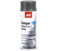 APP Bumper Paint 2 en 1 Spray - Peinture pare-chocs Gris 400 ml | Bombe peinture pour plastique extérieur structurée, pour pare-chocs, moulures latérales, coques de rétroviseurs
