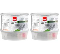 APP Poly Plast Fiber - Mastic Polyester avec Fibre de Verre | Mastic carrosserie Voiture pour réparation de Acier, métal, Aluminium, Plastiques, béton | Résine Polyester avec durcisseur | 0,5 Kg