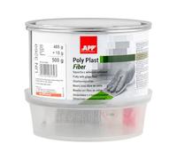 APP Poly Plast Fiber - Mastic Polyester avec Fibre de Verre | Mastic carrosserie Voiture pour réparation de Acier, métal, Aluminium, Plastiques, béton | Résine Polyester avec durcisseur | 0,5 Kg