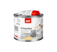 APP Poly Plast - Mastic polyester universel avec durcisseur Beige 0,2 kg | Mastic carrosserie voiture pour réparation de acier, métal, aluminium, plastiques, béton, bois; Résine Polyester.