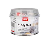 APP Poly Plast - Mastic polyester universel | Mastic carrosserie voiture pour réparation de acier, métal, aluminium, plastiques, béton, bois | Résine Polyester avec durcisseur | Beige clair | 0,6 Kg
