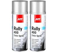 APP Rally 400 Color Spray - Bombe de peinture argentée brillante | Peinture acrylique en spray | Bombe peinture argentée brillante pour toutes les surfaces avec une haute couverture | 400 ml