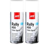 APP Rally 400 Color Spray - Bombe de peinture blanche brillante | Peinture acrylique en spray | Bombe peinture blanche brillante pour toutes les surfaces avec une haute couverture | 400 ml (Lot de 2)