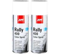 APP Rally 400 Color Spray - Bombe de peinture blanche maté | Peinture acrylique en spray | Bombe peinture blanc mat pour toutes les surfaces avec une haute couvrance | Blanc mat | 400 ml (Lot de 2)