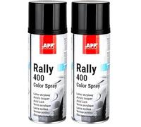 APP Rally 400 Color Spray - Bombe de peinture noir brillante | Peinture acrylique en spray | Bombe peinture noir brillant pour toutes les surfaces avec une haute couverture | 400 ml (Lot de 2)
