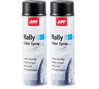 APP Rally Color Spray Bombe de peinture noir mat | Peinture et vernis acrylique | Noir Mat | 500 ml (Lot de 2)