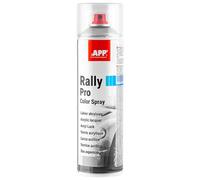 APP Rally PRO Color Spray Vernis acrylique transparent brillant 500 ml | Vernis incolore brillant pour intérieur et extérieur, séchage rapide, bonne résistance aux intempéries et jet large précis.