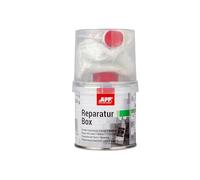 APP Reparatur Box - Kit réparation carrosserie Voiture | Kit resine Polyester + Fibre de Verre + durcisseur | Réparations Nautiques, carrosserie Auto, Motos, Camping-Car | 250 g