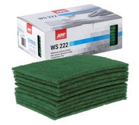 APP WS 222 Tampons abrasifs 150 x 230 mm Vert, 10 pièces, grain 240-280 | Abrasif non tissé pour ponceuse bois, métal, acier et inox, Laine à poncer grain gros