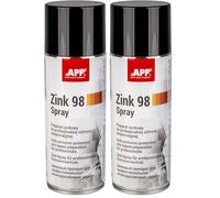 APP Zink 98 Spray de zinc | Bombe peinture antirouille metal: protection anticorrosion pour métal| Résistant à la chaleur et séchant rapidement, adapté soudure par points | Gris foncé | 400 ml