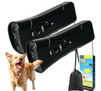 Appareil anti-aboiement doux pour animaux de compagnie avec lampe de poche LED, dispositif anti-aboiement pour chiens - 3 modes de dressage, portée de 10 m pour corriger les mauvais comportements
