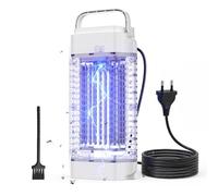 Appareil Anti Moustique, Lampe UV Moustique, 4200 V 18 W, puissante Double Attraction : lumière UV et Effet Thermique, Efficace Portée 140m² pour Intérieur et Extérieur