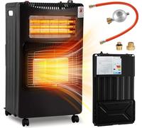 Appareil de chauffage combiné Peviasot pour gaz liquéfié et électricité, 4200 W / 1200 W, chauffage par quartz et céramique, 3 niveaux de puissance