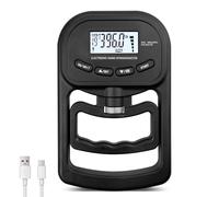 Appareil de force portatif numérique : dynamomètre manuel 180 kg, compteur de force de préhension électronique, écran LED, entraînement de force avec câble de charge USB, appareil de force de