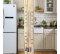 Appareil de mesure de température à double usage intérieur/extérieur - Précis avec conception à crochet, assistant de surveillance domestique de haute qualité essentiel pour la vie quotidienne Taille 