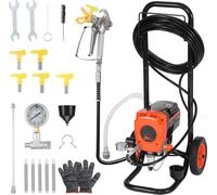Appareil de peinture par pulvérisation Airless - Système de peinture par pulvérisation - Avec pied - Puissance 900 W - Max. Pression 3300 psi - Incl. tuyau, tige de rallonge, buses & brosse de nettoya