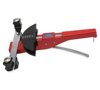 Appareil de pliage de tubes manuel - CT-999 - 7 têtes de pliage - 2 supports - pour des angles de pliage jusqu'à 90° - coupe-tube et ébavureur - mallette de transport - rouge