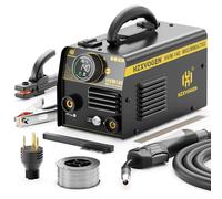 Appareil de soudage 3-en-1 MIG/MMA/TIG avec fonction de levage - Onduleur HVM140 - IGBT - MIG sans gaz (fil fourré) -synergique - Dérouleur automatique - 29 x 16 x 15 cm - Rouge rouille