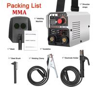 Appareil de soudage à onduleur - MMA-200 MMA/ARC - Courant réglable - Mini - Portable - Porte-électrode et masque - Prise UE