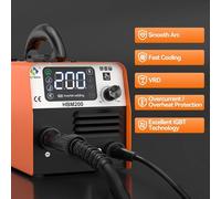 Appareil de soudage HBM200 - Inverseur 3-en-1 MIG/MMA/TIG à levage - MIG sans gaz avec fil fourré - 220 V 120 A - Dérouleur automatique - Portable - Prise UE
