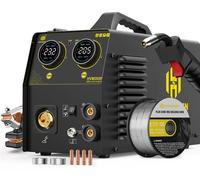 Appareil de soudage - HVM205P - 200 A - 5-en-1 : MIG/MAG et fil fourré, MMA/soudage à l'arc, TIG à décalage, pistolet à bobine pour l'aluminium - MIG pulsé - 220 V, prise européenne - Rouge rouille