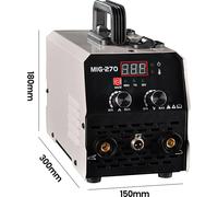 Appareil de soudage MIG 3-en-1 - Soudeuse à onduleur MIG-270 - 220 V - MIG/TIG/MMA - Sans gaz - Portable - Affichage numérique à LED