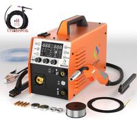 Appareil de soudage MIG/MAG - MIG250 - 250 A - 3-en-1 MIG/MMA/TIG (Lift-TIG) - Avec ou sans gaz - 2 temps/4 temps - Onduleur IGBT - Avec torche TIG 17 V - Gris-brun