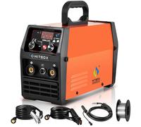 Appareil de soudage MIG/TIG/MMA - Onduleur HBM1200 - 3-en-1 - MIG sans gaz avec synergie - Débit de fil 3–18 m/min - 34 × 13,6 × 24,8 cm - CE - Rouge rouille