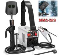 Appareil de soudage MMA ARC Inverter - MMA-200 - Courant réglable - Mini et portable - Prise UE - Avec porte-électrode et masque de soudage