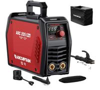 Appareil de soudage par électrode, 205 ampères, double tension 120V/240V, design compact, contrôle intégré par microcontrôleur, compatible avec plusieurs types d'électrodes