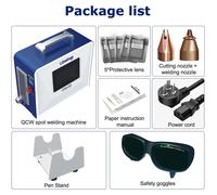 Appareil de soudage par points 2-en-1 portable - Soudure laser pulsée - 600 W - Pour tôles métalliques de 0,3 à 1,5 mm - Portable - Couleur bleu