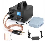 Appareil de soudage par points à batterie - 250 niveaux de puissance - Condensateurs doubles - Système de stockage d'énergie - Double impulsion - Adapté pour les bandes de nickel de 0,3 mm et les batt