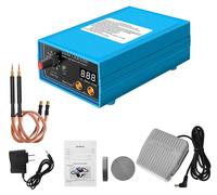 Appareil de soudage par points - Appareil portable 5000W 1200A - Portable - Puissance réglable - Pour batterie 18650 et bande de nickel de 0,15 mm - Bleu