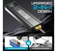 Appareil de soudage par points - Mini-soudure portable alimentée par batterie - Manuel - 80 niveaux de puissance - Pour tôles de nickel de 0,1 à 0,2 mm