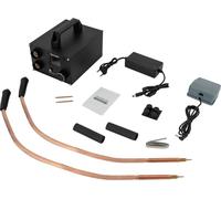 Appareil de soudage par points pour blocs-batteries - Appareil de table - Courant de pointe 1400 A - Entrée AC100-240 V - Sortie DC12V 4A - Écran LCD 4,6 cm - Bille de soudage 50 cm - Connecteur 5,5×2