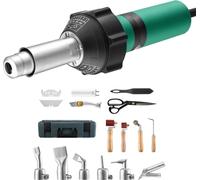 appareil de soudage plastique 1600W & torche pistolet à air chaud - 17 accessoires inclus - Outils de soudage à air chaud industriels