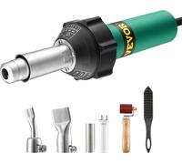 Appareil de soudage plastique à air chaud VEVOR, pistolet à air chaud 1600 W, pistolet de soudage PVC-TPO-vinyle 50-600 °C, brosse pour plaques PP/PE/PVC