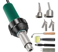 Appareil de soudage plastique Pistolet à air chaud 1600 W Pistolet de soudage PVC 40-60°C Soudeuse à air chaud plastique y compris 4x buses de rechange Lame fendue 3 m