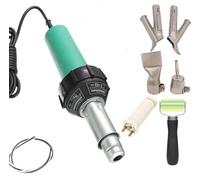 Appareil de soudage plastique - Soufflette à air chaud 1600W - 220V AC - Réglage de température de 30 à 680°C - Débit d'air de 230 L/min - Prise européenne - Pour soudage de pièces en PP et PVC, notam
