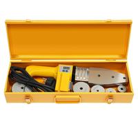 Appareil de soudage pour tuyaux PPR - Soudureuse pour tuyaux d'eau 850 W - 6 buses de soudage de 20 à 63 mm - Contrôle de la température de 0 à 380 °C - Prise européenne 220 V - Coffret d'outils - Jau