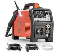 Appareil de soudage - TIG200PRO TIG/MMA - 200 A HF pulsé - 6-en-1 : soudage à froid/par points/à l'arc - Onduleur IGBT - Écran LED - Prise UE 220 V - Fonction Smart