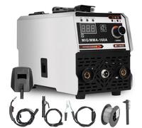 Appareil de soudure 2-en-1 MIG/MMA - Inverseur DC IGBT 160A - 220V - Alimentation automatique du fil - Soudage à l'arc sans gaz - Portable - MIG-MMA 160A