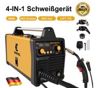 Appareil de soudure MIG 4-en-1 avec fil fourré, utilisable avec ou sans gaz, gaz de protection, soudure TIG, soudure MMA, 200A, IGBT, onduleur, 220V, idéal pour l'atelier, le chantier et les travaux d