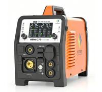 Appareil de soudure multifonction HBMC270 6-en-1 : Soudure synergique pulsée MIG, MMA 20–160 A, TIG HF 10–160 A, découpe plasma, MIG avec ou sans gaz, compatible 220–240 V, prise EU