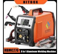 Appareil de soudure multifonction - Modèle HBMC270 - 6 en 1 : MIG/MAG, TIG, MMA, découpe - Contrôle synergique - Onduleur 160A - 220–240V, prise européenne