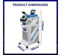 Appareil de soudure par points laser pour la bijouterie - 200 W - Équipé d'un microscope CCD - Système de refroidissement à eau intégré - Adapté pour l'argent, l'or, les bagues et les pendentifs