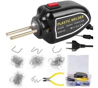 Appareil de soudure pour plastique avec 200 chevilles de soudure de 4 types différents et une lampe LED, kit de réparation de pare-chocs automobile portable de 100 W